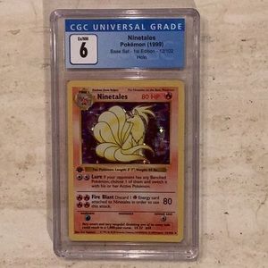 Ninetales 1st Edition Shadowless 1999 Holo 12/102 Pokemon Base Set CGC 6 TCG #12